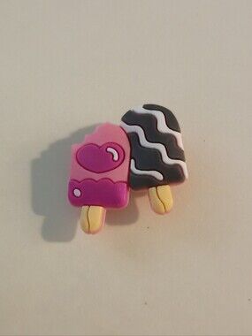 10 for $10 Jibbitz Croc Charm - Pink Heart And Black & White Popsicle Sticks